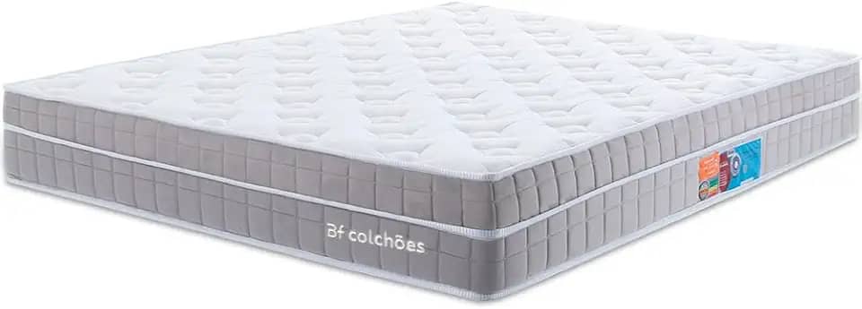 Colchão Casal Premium Molas Ensacadas com Espuma D33 Astronasa Cinza 138x188cm BF Colchões