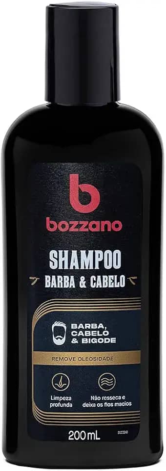 Bozzano Shampoo Para Barba Cabelo E Bigode 200Ml