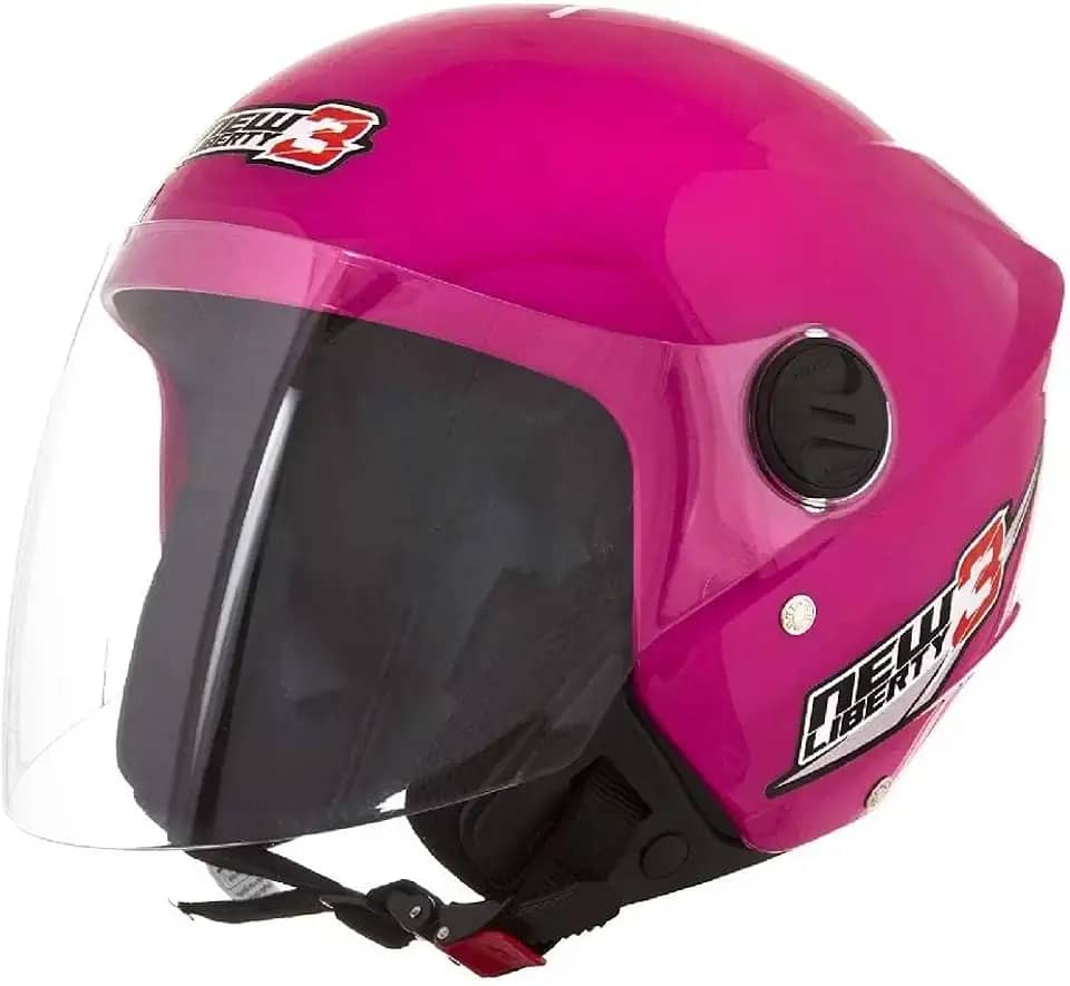 CAPACETE ABERTO PRO TORK NEW LIBERTY 3 SOLID ROSA TAM. 56