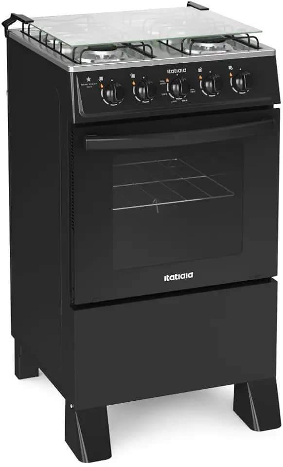 Fogão Itatiaia 4 Bocas Star Clean New Preto