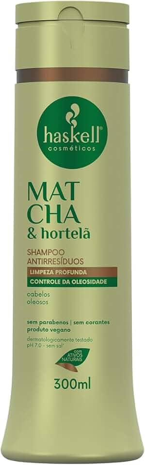 Haskell Shampoo Antirresíduos Matcha & Hortelã 300Ml