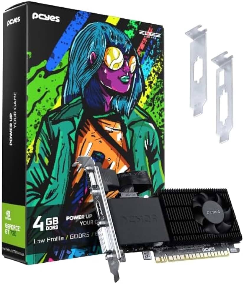 GPU NVIDIA GEFORCE GT730 4GB DDR5 64 BITS PROJETO EDGE LOW PROFILE SINGLE FAN - PVGT730GB4PE