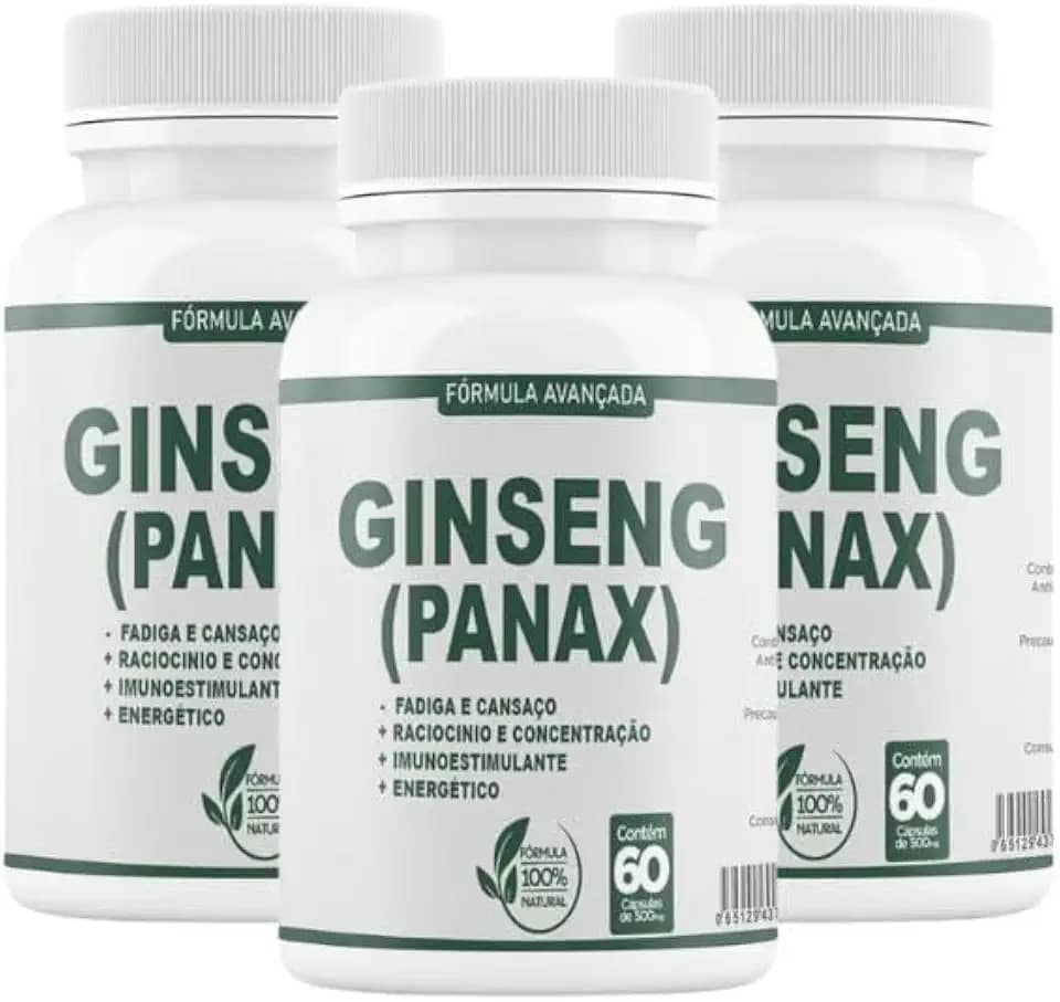 Ginsg P. 500mg 60 cáps - 3 Potes