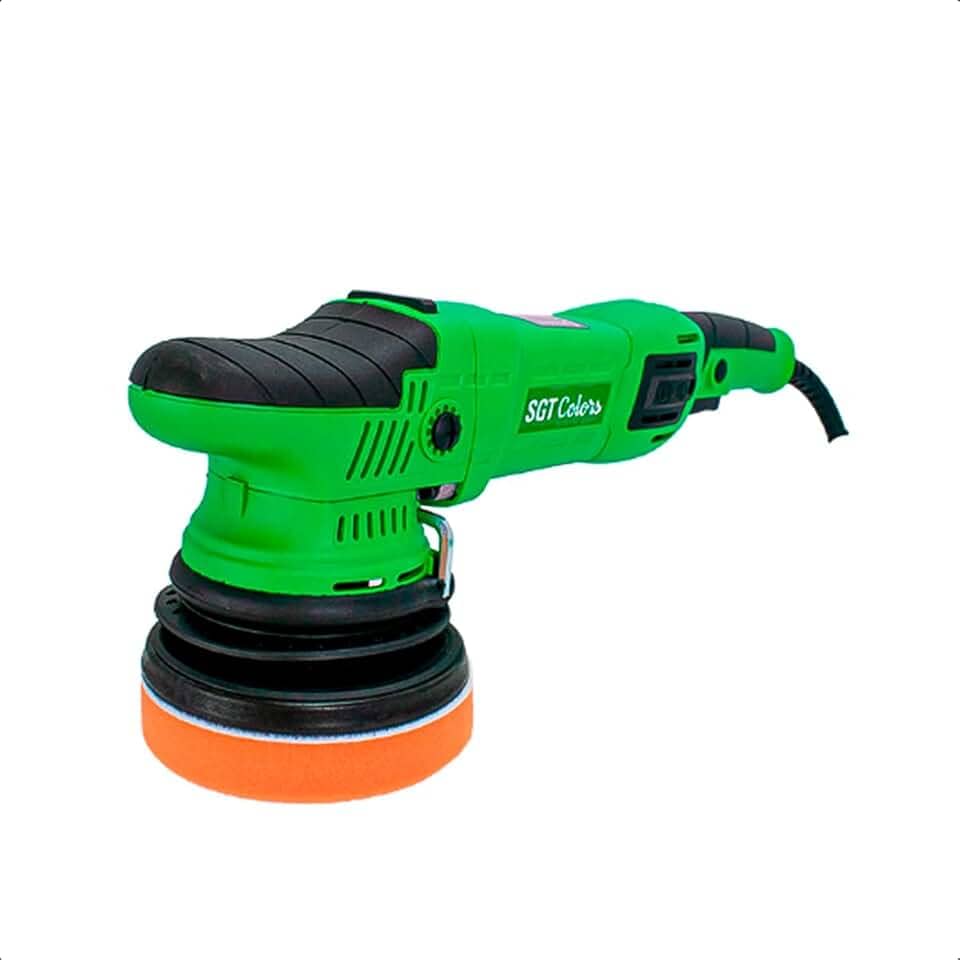 Politriz Roto Orbital Verde 127V SGT-5118 15mm 1050W Baixa Vibração Cabo 5m para Refino e Lustro – Sigma Tools