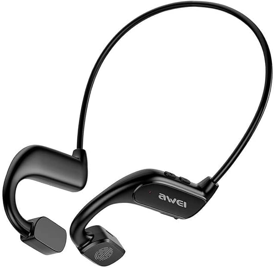 Fone Condução Óssea Bluetooth Corrida Academia Esportivo Capacidade de Bateria Até 8 horas Microfone Cancelamento Ruído Chamadas