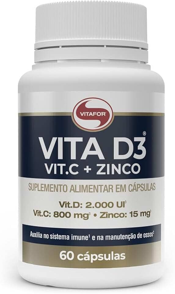 Vitafor - Vita D3 Vit.C + Zinco - 60 Cápsulas