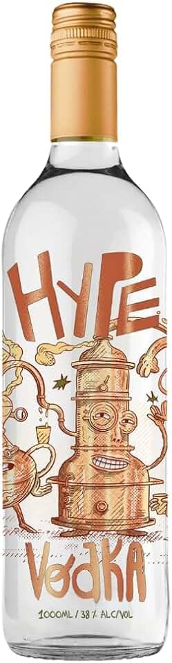 HYPE - Vodka Premium 1L | Sabor Puro e Intenso - 100% Cana-de-Açúcar, Não Filtrada, Produção Artesanal e Sustentável | Sabor que é Puro Hype - Qualidade e Preço Justo