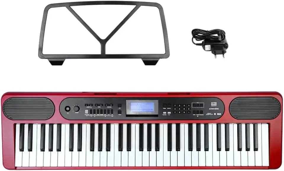 Teclado Musical 61 Teclas Sensitivas AZ KEYS SENSE KS61BT Vermelho com Bluetooth