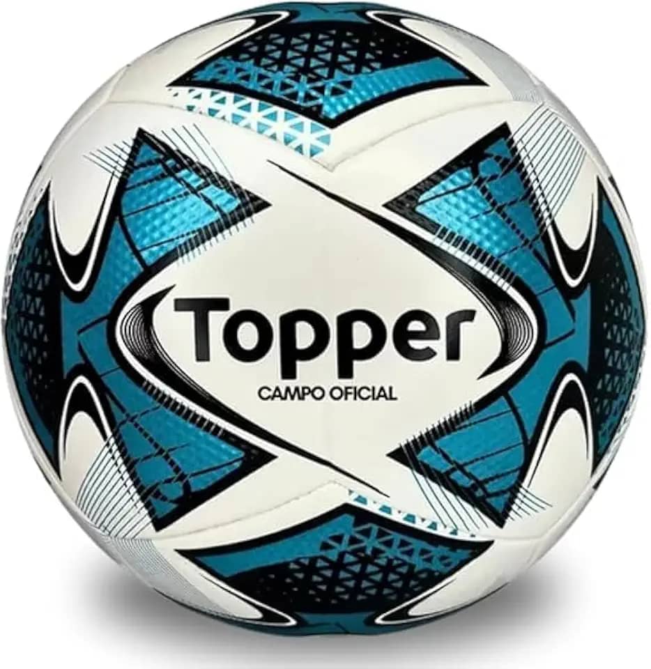 Bola de Futebol Campo Topper 22 Oficial, Costurada à Mão, Tamanho Nº 5, Uso Adulto e Juvenil, Treino e Jogo, Alta Performance em Campo Natural