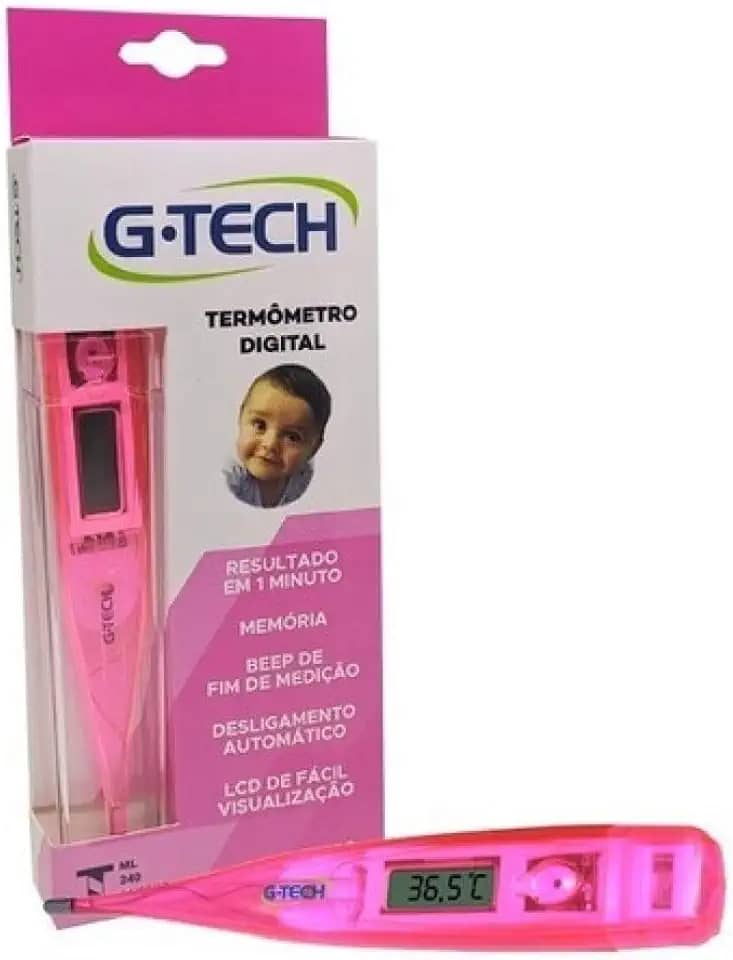 Termómetro Axilar Medidor de Temperatura Digital Visor Lcd (Rosa)