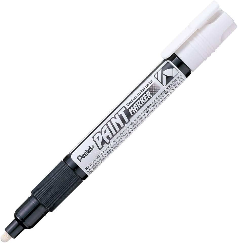 Pentel MMP20 Marcador Permanente, Branco, 4 mm