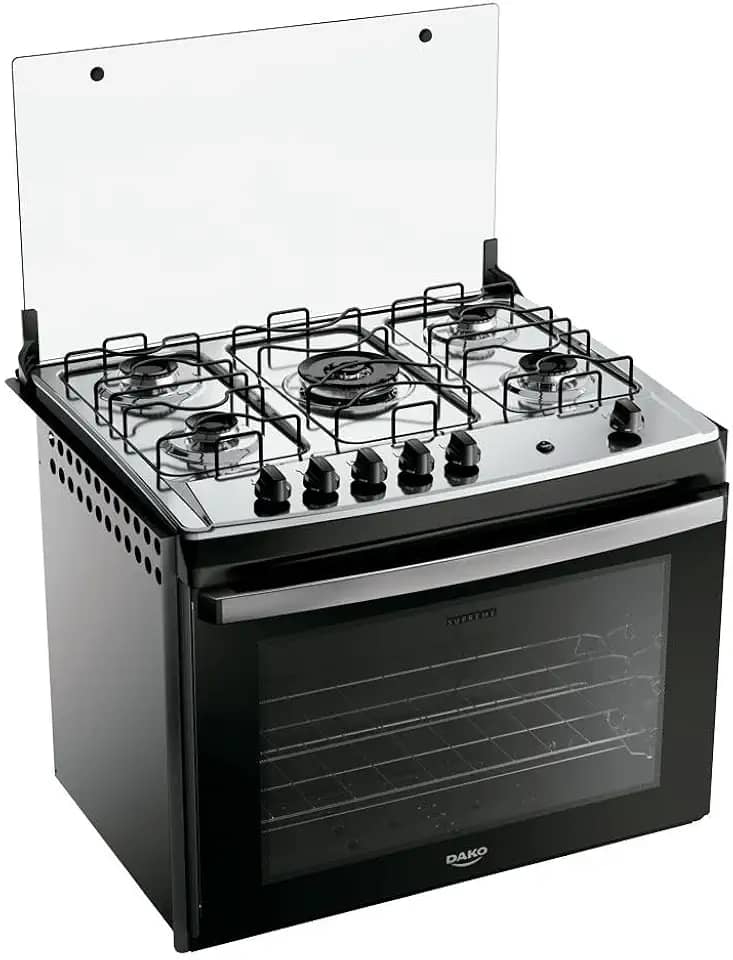 Fogão 5 Bocas Embutir Dako Supreme Mesa de Inox Bivolt