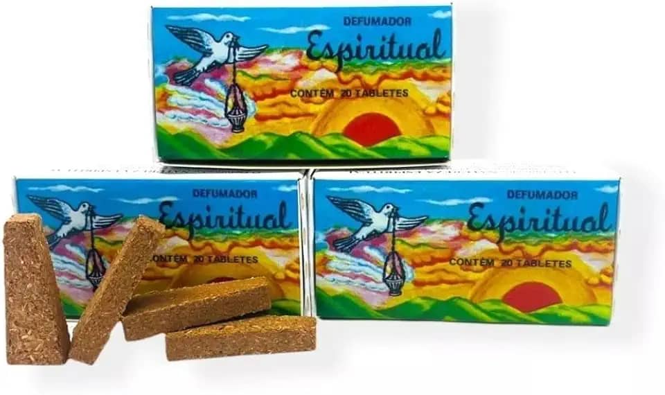 1 UN Defumador Espiritual Tablete Incenso Energia Proteção Ervas Sagradas