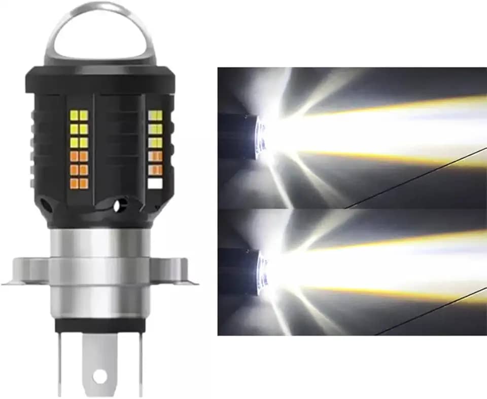 Farol LED de Motocicleta, Foco Concentrado Super Brilhante, Longo e Curto Alcance