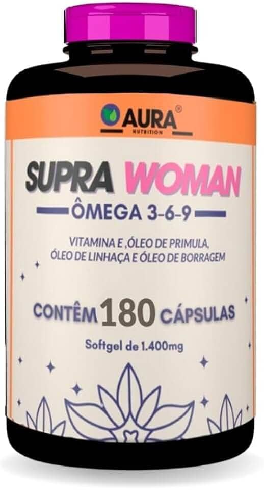 Ômega 3,6,9 Supra Woman Óleo de Linhaça, Borragem, Prímula e Vitamina E - 180 Cápsulas