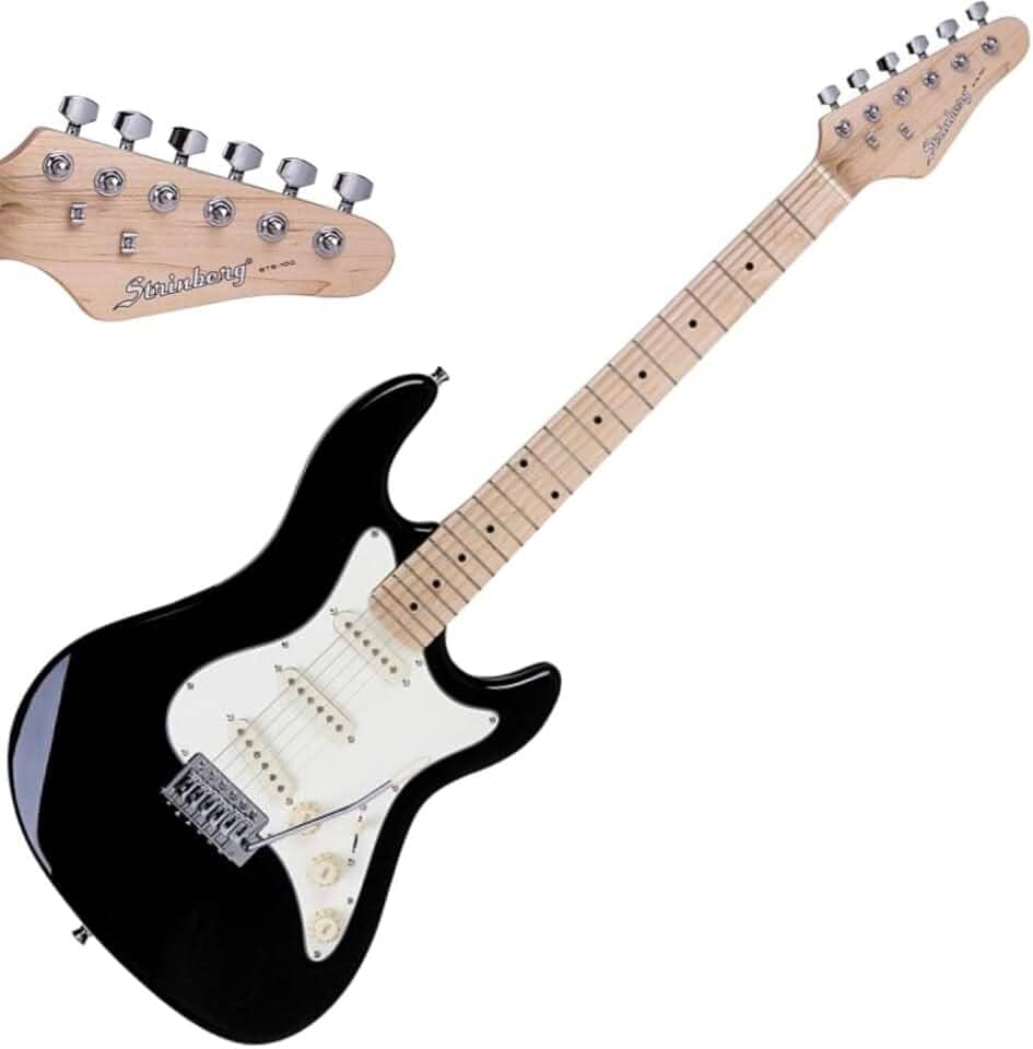 Guitarra Strato STS-100 Preto STRINBERG