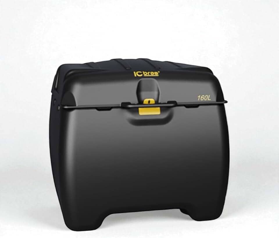 Baú de Moto 160L Traseiro Preto Universal iCbras Bauleto