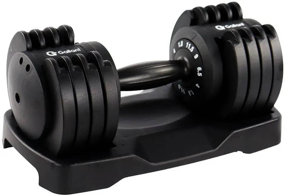 Dumbbell Halter Gallant Elite Pro 11,5kg Regulável Com Base