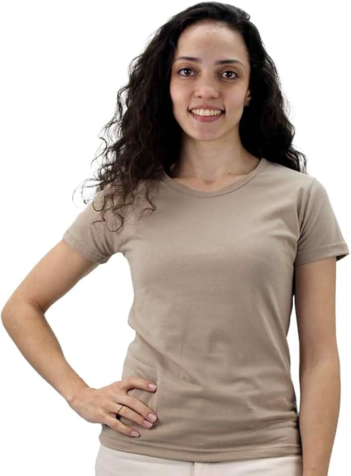 Camiseta Baby Look Feminina Básica Lisa 100% Algodão