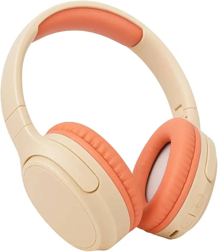 Fone de Ouvido Bluetooth 5.3 On-ear. Cancelamento de Ruído e Regulavel para Corridas e Academia, Headphone Sem Fio com Microfone Integrado Confortavel e Dobravel Compativel com Android e IOS. (Rosa)
