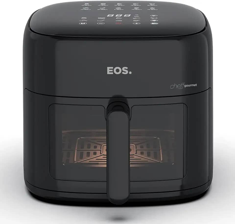 Fritadeira Sem Óleo Air Fryer Eos Chef Gourmet 6.2 Litros Compacta Digital Preto Eaf60p 110v