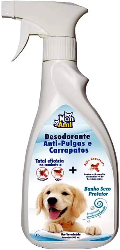 Desodorante Anti-pulgas e Carrapatos para Cães Mon Ami