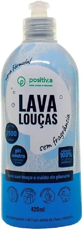 Detergente Líquido em Gel Sem Fragrância 420ml - Positiv.a