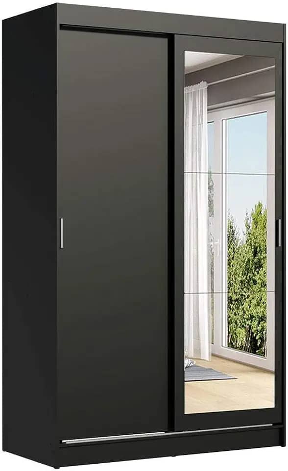 Guarda-Roupa Solteiro Madesa Tokio 2 Portas de Correr com Espelho 2 Gavetas