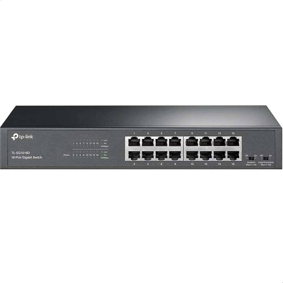 Switch 16 portas TP-Link TL-SG1016D - Gigabit