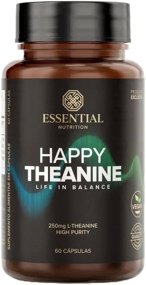 Happy Theanine L-teanina Essential Nutrition 60 Cápsulas