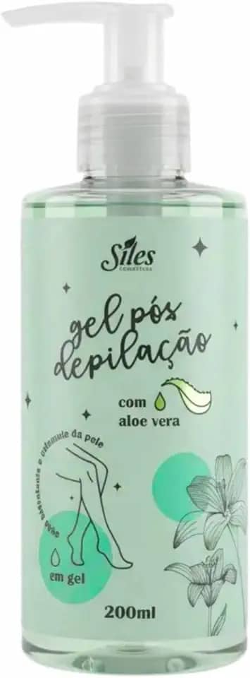 Gel Pós Depilação Calmante Hidratante Aloe Vera 200ml Siles Sensível