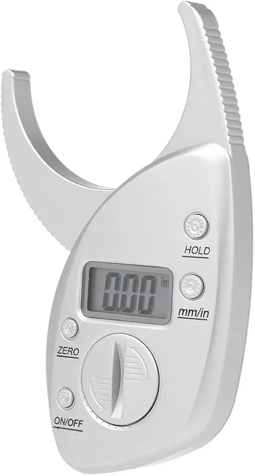 Adipômetro, Romacci Compasso de calibre digital de gordura corporal Skinfold Caliper Tela LCD analisador de testador de músculo de pele Medidor eletrônico de gordura