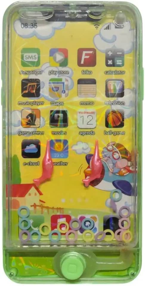Brinquedo Aquaplay Infantil De Plástico Celular Aqua jogo das argola mini game (VERDE)