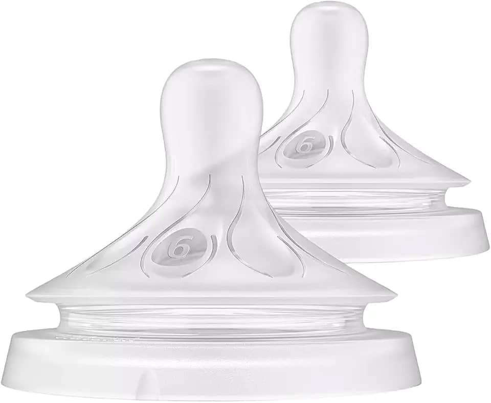 Bicos Pétala 3.0 Philips Avent com válvula anticólicas, fluxo Para Líquido Espesso (fluxo 6), pacote com 2, SCY966/02