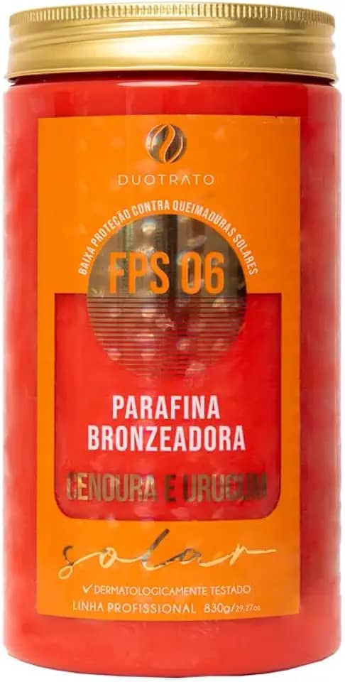 Parafina bronzeador acelerador de bronzeado Duotrato 830g (Cenoura e Urucum)