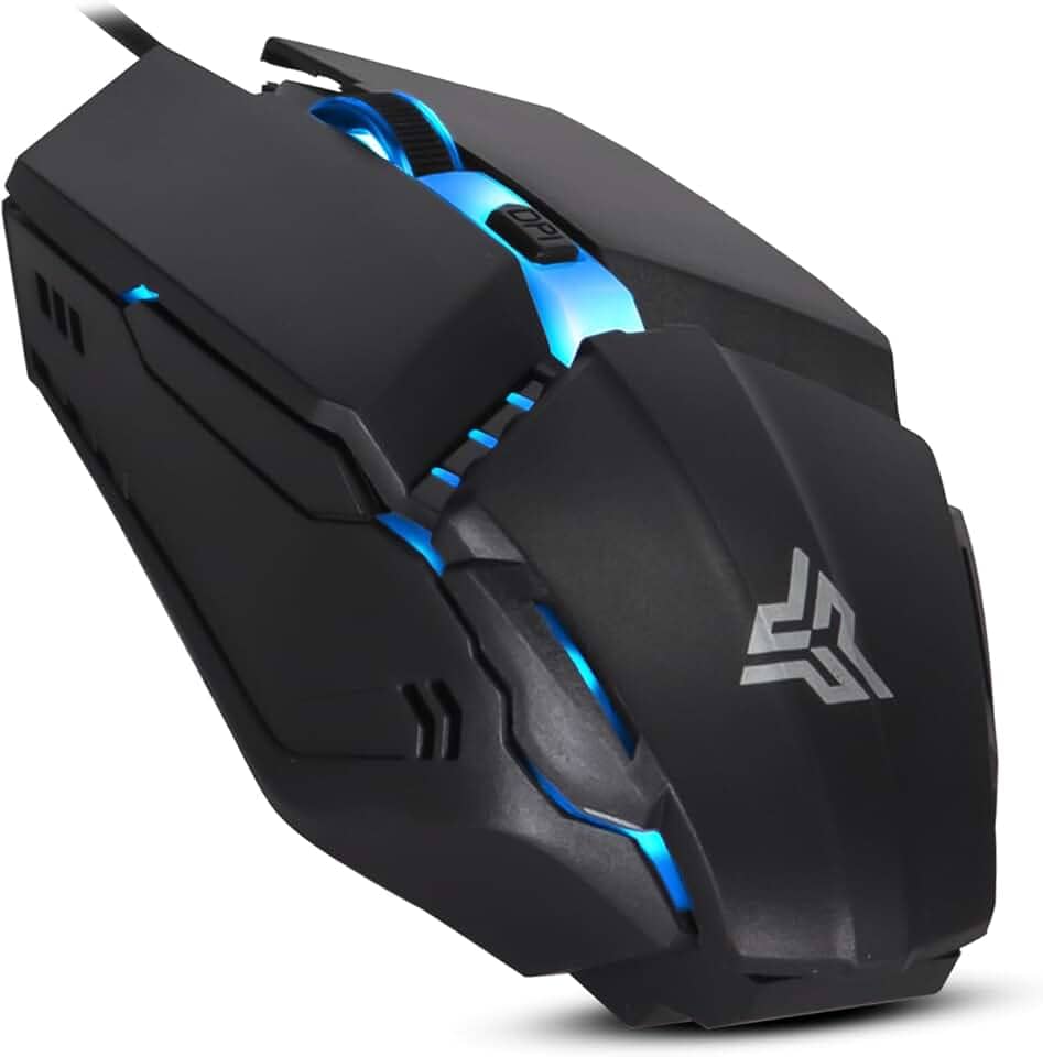 Mouse Gamer Anúbis Sensor Laser Óptico 1200dpi Led Rgb Colorido Ultra Leve 4 Botões Profissional Ambidestro com Fio Usb para Pc Computador Notebook Mac Xbox Series One S X e PS4 PS5