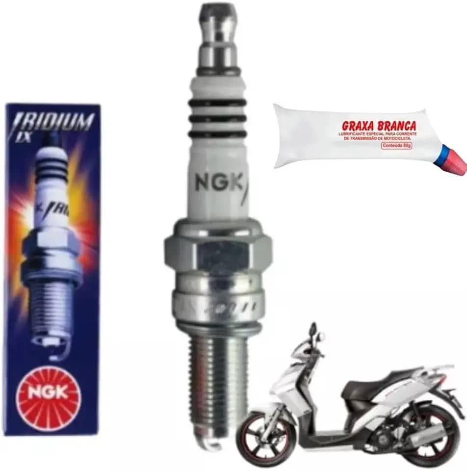 Vela de Ignição de Iridium NGK para Motocicletas, com Graxa Branca