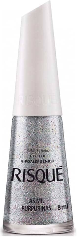 Esmalte Efeitos Mil Purpurinas, Risqué, 8 Ml