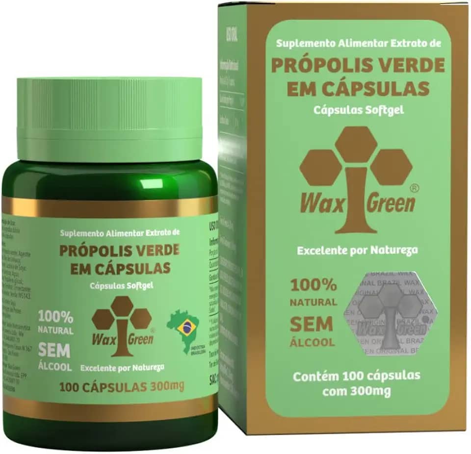 Própolis Verde 80%, 100 Cápsulas, Wax Green