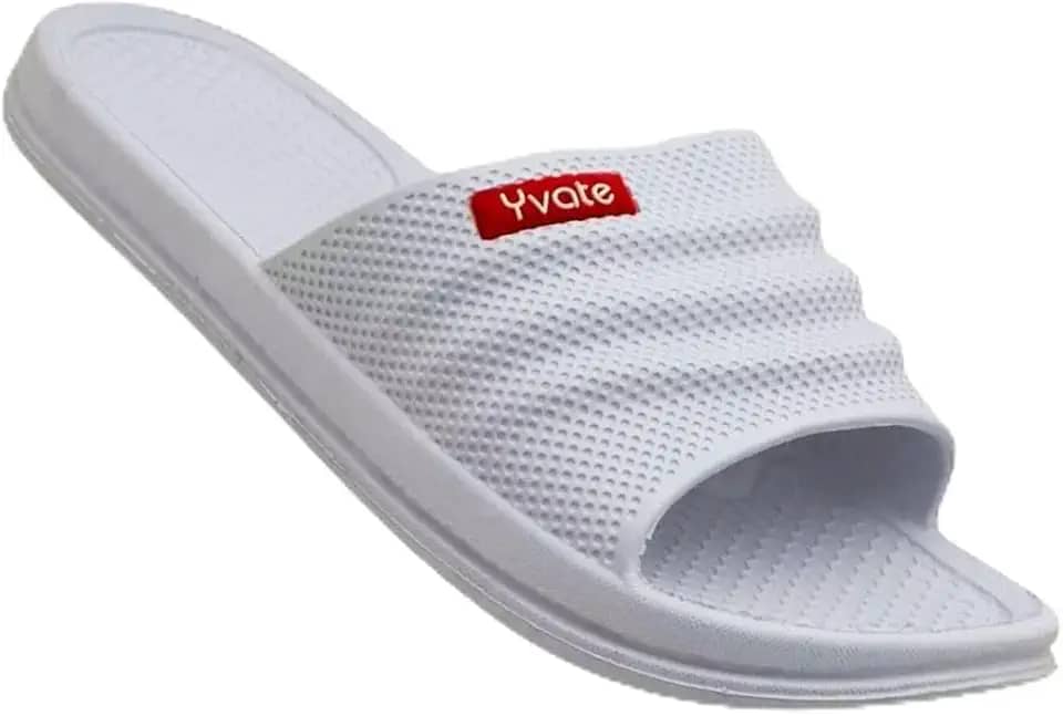 Yvate Sandália Chinelo Slide Leve Massageador Nuvem Macio Unissex Adulto Branco