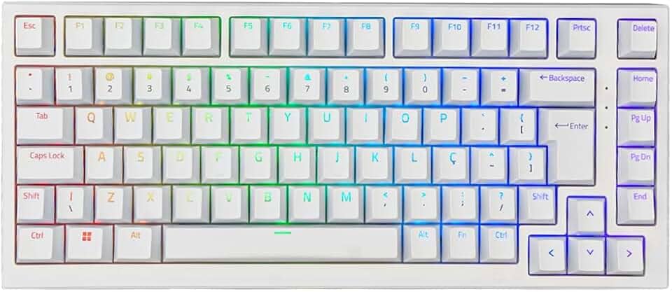 TECLADO AKKO MG75 ABNT2 BRANCO SWITCH SILVER V3 PRO