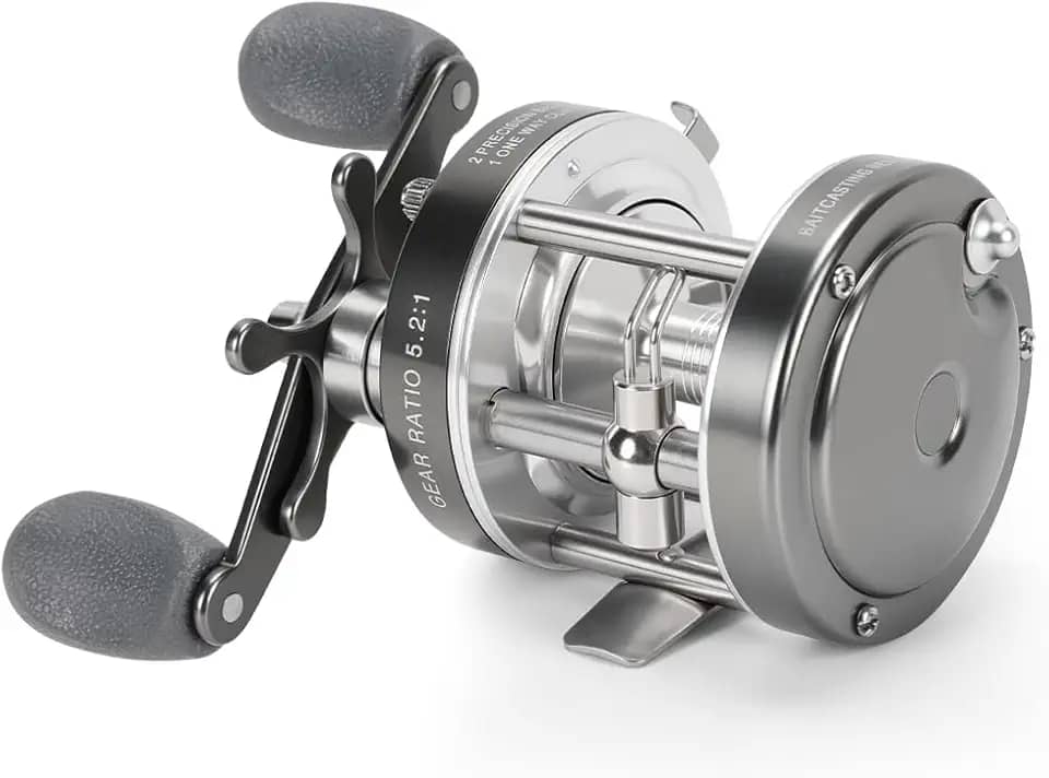 Carretilha de Pesca, Carreto de Pesca de Alto Perfil, Rácio RPM de 5,2:1, Adequado Para Áreas De Água Doce Ou Água Salgada Costeira