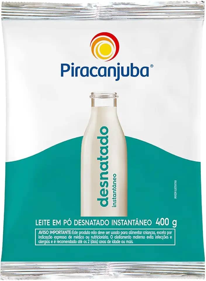 Leite Pó Piracanjuba Desnatado Instantâneo 400 g