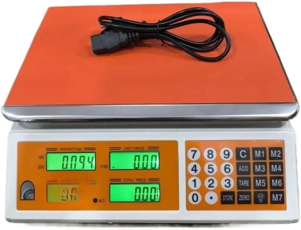 ‌Balança Digital para Comércio– Resistente e Fácil de Manter(Balança Lustar Laranja 40kilos)