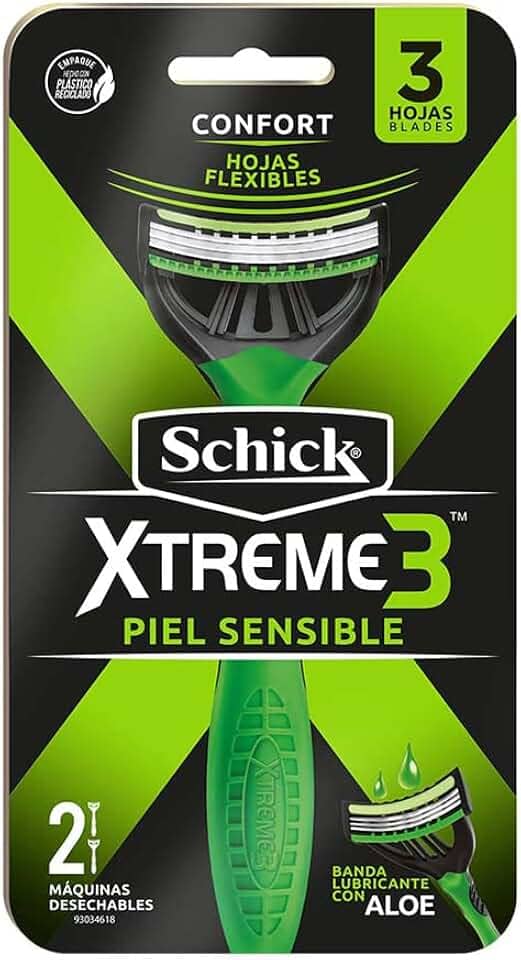 SCHICK Aparelho De Barbear Schick Xtreme 3 Lâminas Pele Sensível 2 Unidades