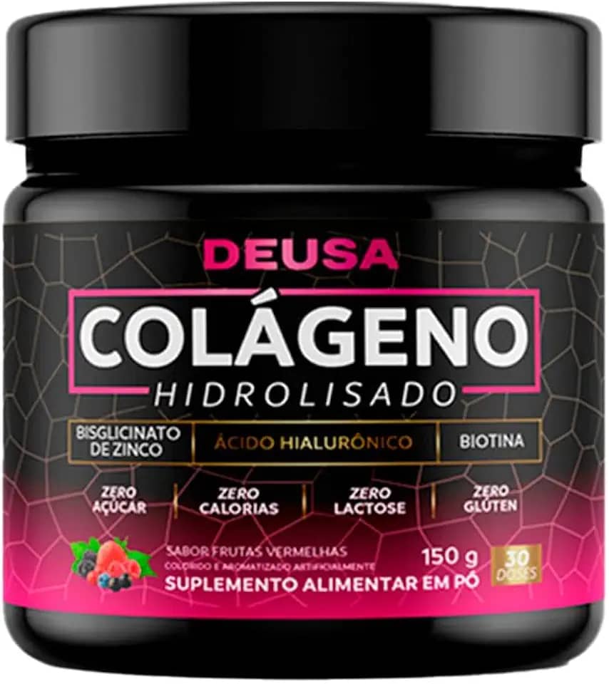 Colágeno com Ácido Hialurônico Deusa Frutas Vermelhas, 30 doses