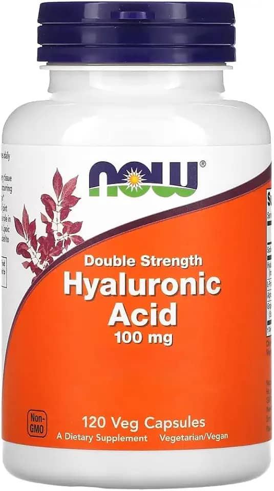 NOW Foods Ácido Hialurônico 100mg 120 Cápsulas Importado