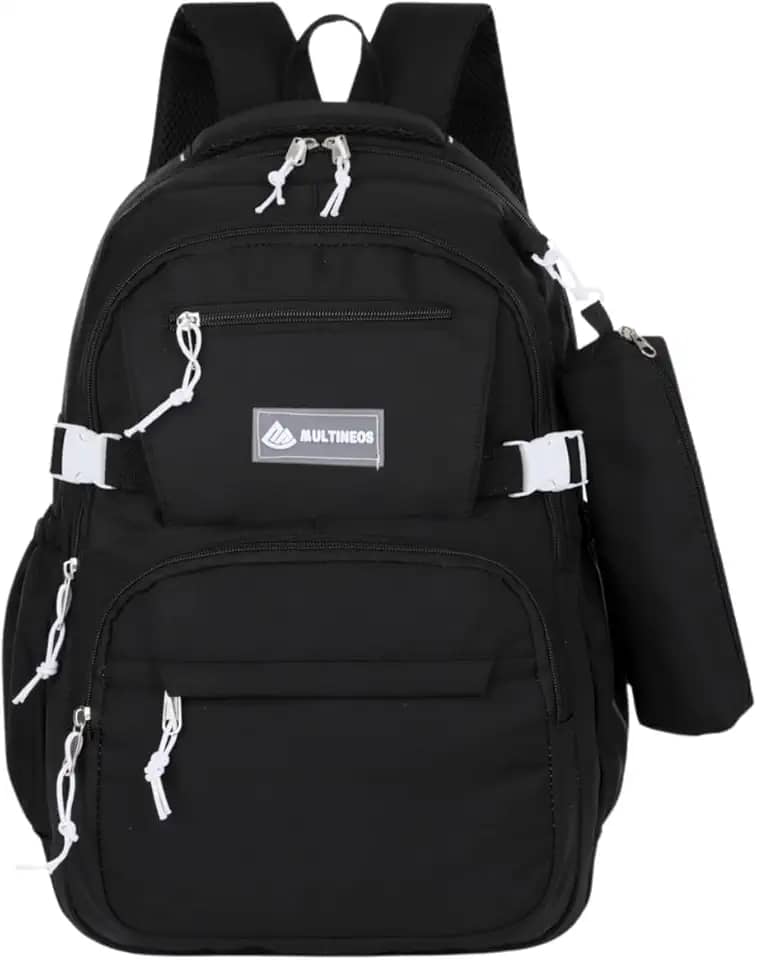 Mochila Escolar Grande Impermeável Bolsa Reforçada Com Bolso Antifurto e Divisória Para Notebook Acompanha Estojo Feminina Masculina Trabalho Faculdade Adulto Infantil Juvenil Adolescente