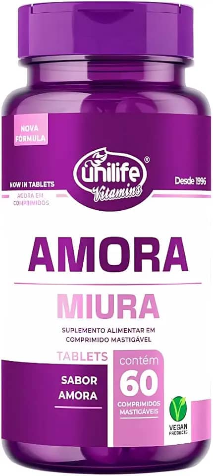 Amora Unilife, com Vitamina E/D/B12 60 Comp. Mastigáveis