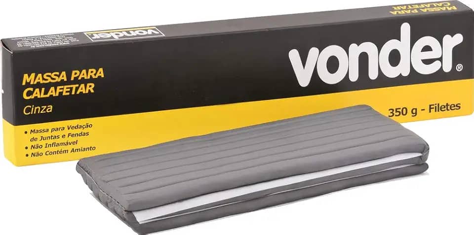 Massa Para Calafetar Cinza, Em Filetes, 350 G, Vonder.